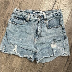 Celebrity Pink Distressed Light Blue Jean Shorts